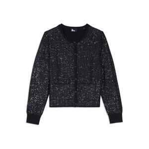 New the Kooples sequin black cardigan size 3 L